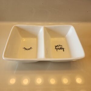 Rae Dunn You're Pretty Winking Eye Trinket Make-up Organizer